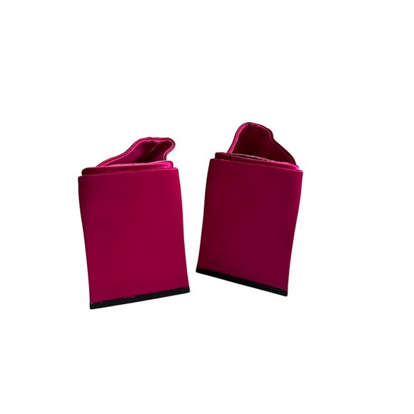 ASOS Design Pink Fabric Block Triangle Heels Sandals Size EU 36 / US 5 - Picture 10 of 14